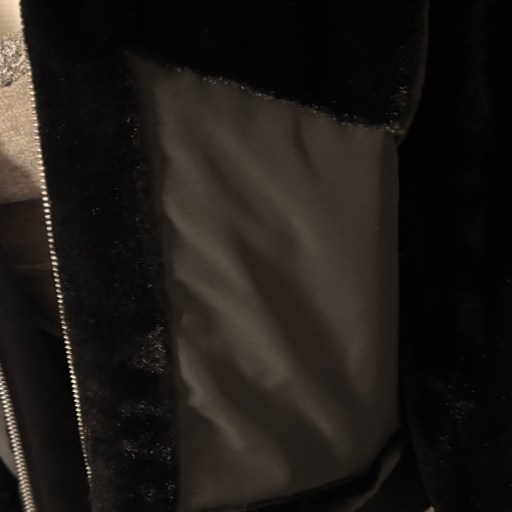 Moose Knuckles Black Hooded Bomber Jacket - Picture 8 of 14